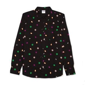Jem Mens Avengers Logo Button Down Shirt XL